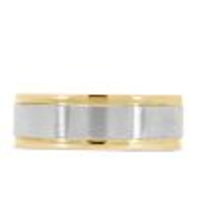 7MM Satin Finish Comfort Fit Wedding Band White Gold