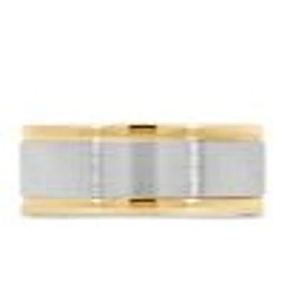 8MM Satin Finish Comfort Fit Wedding Band White Gold