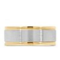 8MM Satin Finish Comfort Fit Wedding Band White Gold
