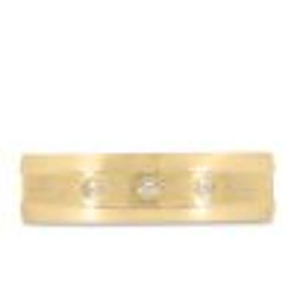 6MM Comfort Fit Wedding Band with Carat TW of Diamonds Gold