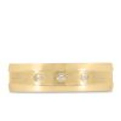 6MM Comfort Fit Wedding Band with Carat TW of Diamonds Gold