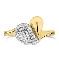 Heart Ring with .23 Carat TW of Diamonds in 10kt Yellow Gold