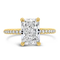 Radiant Engagement Ring with Carat TW of Lab Created Diamonds in 14kt Gold