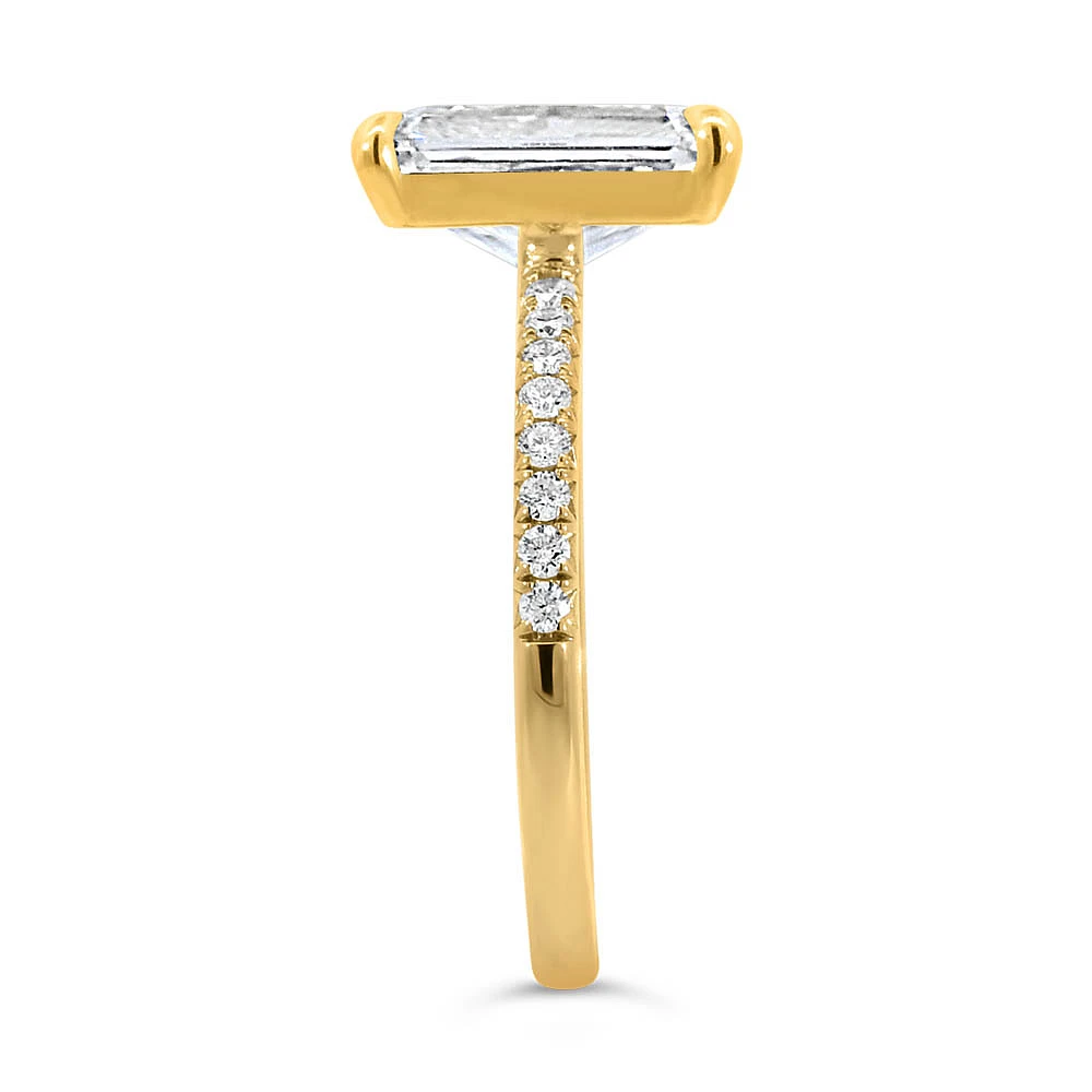 Radiant Engagement Ring with Carat TW of Lab Created Diamonds in 14kt Gold