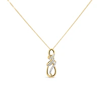 Infinity Pendant with .10 Carat TW of Diamonds in 10kt Yellow Gold with Chain