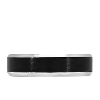 6MM Comfort Fit Carbon Fiber Wedding Band in 14KT Gold