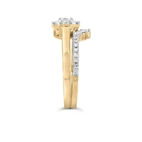 Halo Engagement Ring Set with .50 Carat TW of Diamonds in 14kt Gold