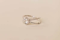 Ring with 6MM Round Aquamarine and .26 Carat TW of Diamonds in 14KT White Gold