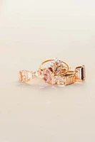 Ring with 8X6MM Emerald Cut Morganite in 14KT Rose Gold