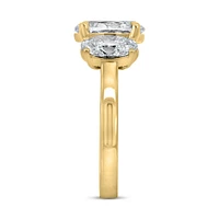 Trinity Engagement Ring with 4.00 Carat TW of Lab Created Diamonds in 14kt Yellow Gold