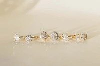 Trinity Engagement Ring with 4.00 Carat TW of Lab Created Diamonds in 14kt Yellow Gold