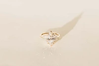 Marquise Engagement Ring with 3.20 Carat TW of Lab Created Diamonds in 14kt Yellow Gold