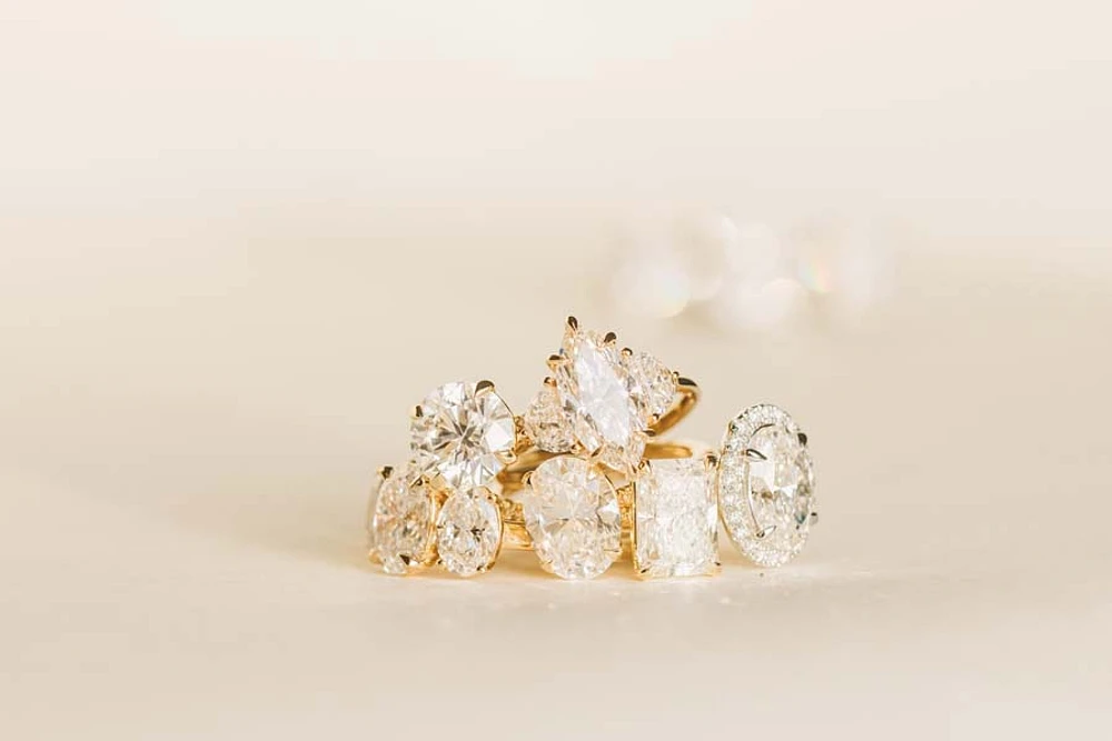 Marquise Engagement Ring with 3.20 Carat TW of Lab Created Diamonds in 14kt Yellow Gold