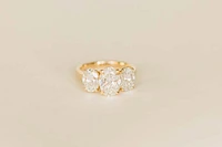 Trinity Engagement Ring with 4.00 Carat TW of Lab Created Diamonds in 14kt Yellow Gold