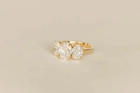 Trinity Engagement Ring with 4.00 Carat TW of Lab Created Diamonds in 14kt Yellow Gold
