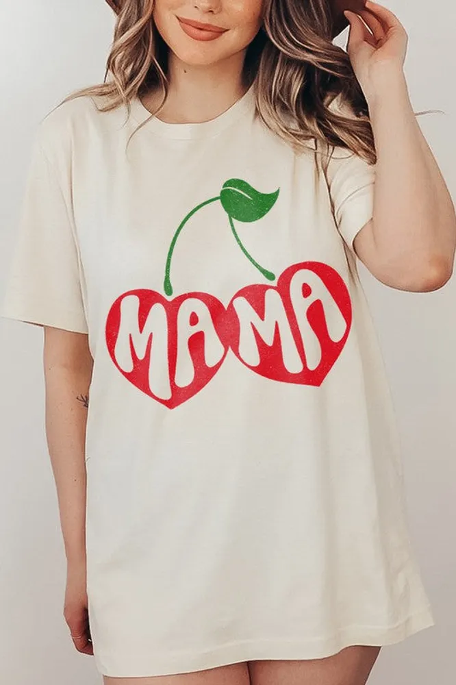 Mama Cherry Retro Oversized T Shirt