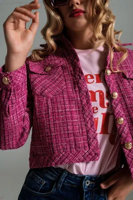 Such A Doll Cropped Tweed Jacket