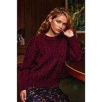 Mulberry Chunky Cable Knit Sweater