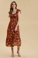 Harvest Florals Midi Dress