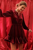 Elegant and Cultured Velvet Dress