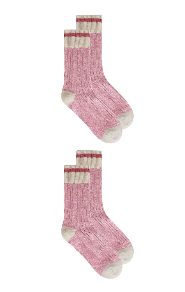 Northern Pink Boot Socks 2pk