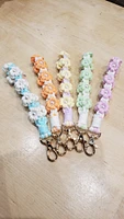 Flower + Pearl Keychain