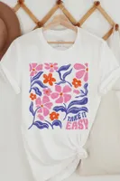 Take It Easy Retro Oversized T Shirt