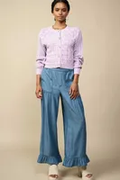 Sunny Days Chambray Ruffle Pants