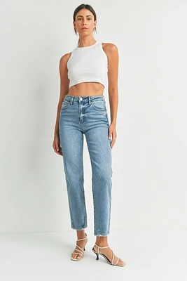 Lunch Date High Rise Straight Leg Jeans