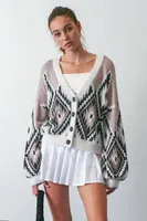 Geometric Knit Cardigan