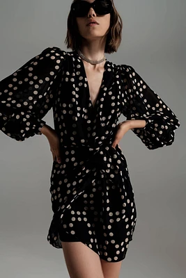 Dot, Dot Balloon Sleeve Dress