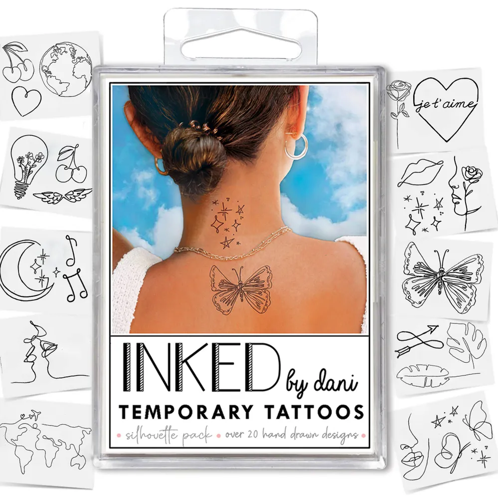 Silhouette Temporary Tattoo Pack