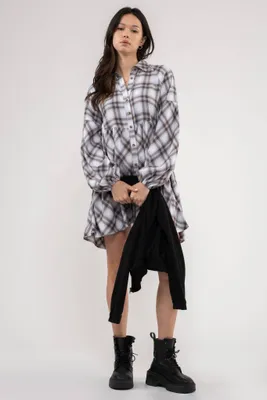 90s Grunge Plaid Dress