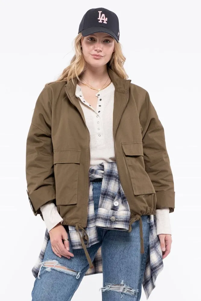 Olive Fall Utility Jacket