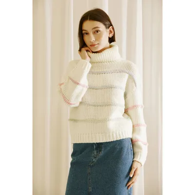 Pastel Stripe Knit Sweater