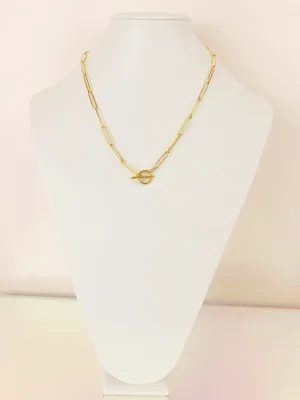 Large Paperclip Toggle Necklace