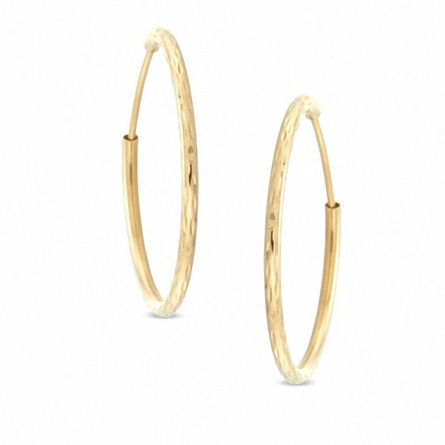 Continuous 20.0mm Hoop Earrings in 14K Gold