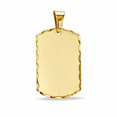 10K Gold ID Tag Charm|Peoples Jewellers