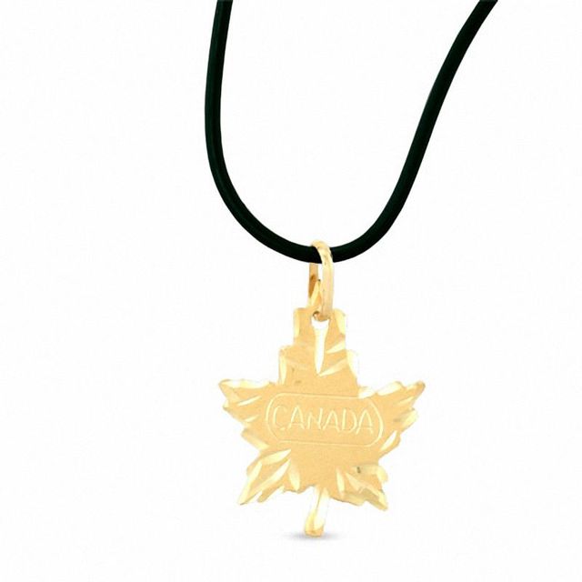 10K Gold Maple Leaf Charm