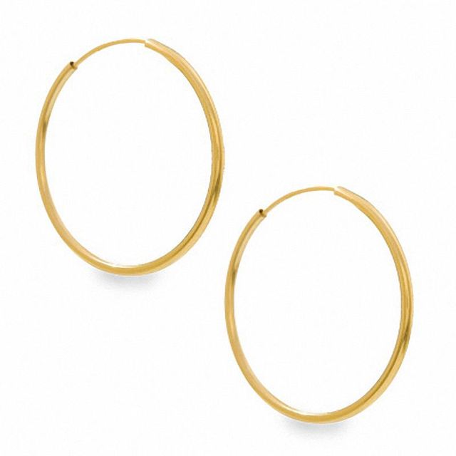 14K Gold 21mm Light Hoop Earrings|Peoples Jewellers