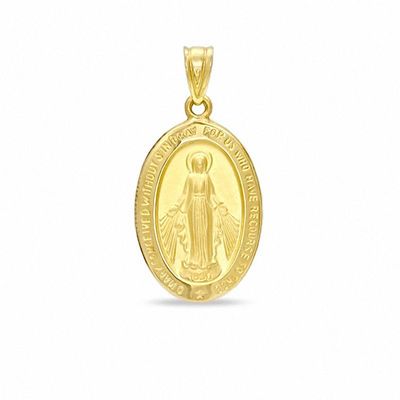 10K Gold Oval Miraculous Medal Charm|Peoples Jewellers