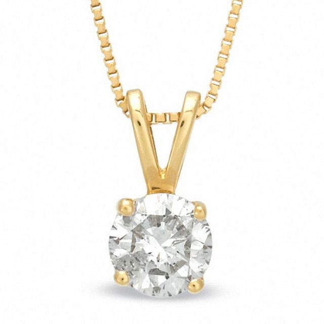 0.50 CT. Certified Diamond Solitaire Pendant in 14K Gold (J/I1)|Peoples Jewellers