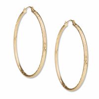 45mm Diamond-Cut Hoop Earrings in 14K Gold|Peoples Jewellers