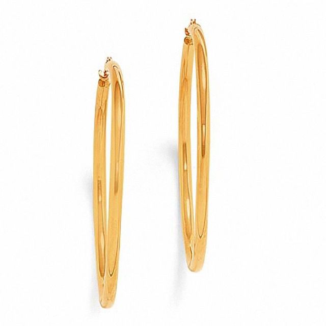 14K Gold Large Hoop Earrings|Peoples Jewellers