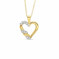 0.12 CT. T.W. Diamond Heart Pendant in 10K Gold|Peoples Jewellers