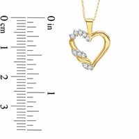 0.12 CT. T.W. Diamond Heart Pendant in 10K Gold|Peoples Jewellers