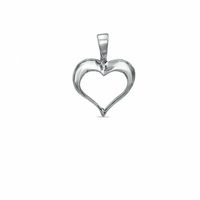 10K White Gold Open Heart Charm|Peoples Jewellers