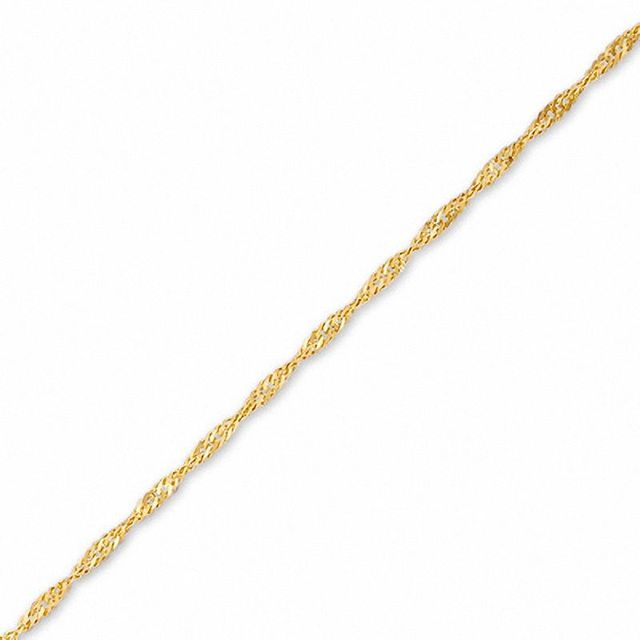 Adjustable Singapore Chain Anklet in 10K Gold|Peoples Jewellers