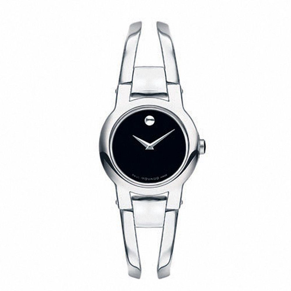 Ladies' Movado Amorosa® Bangle Watch with Black Dial (Model: 0604759)|Peoples Jewellers