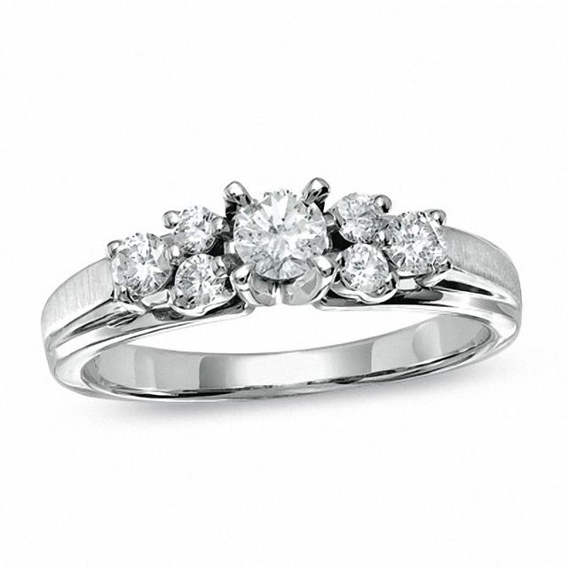 CT. T.W. Diamond Engagement Ring in 14K White Gold|Peoples Jewellers